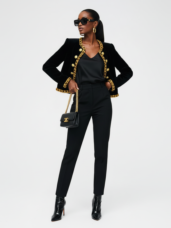 Women's Velvet Jacket GRAMERCY ECO COUTURE BYMANYC ® New York
