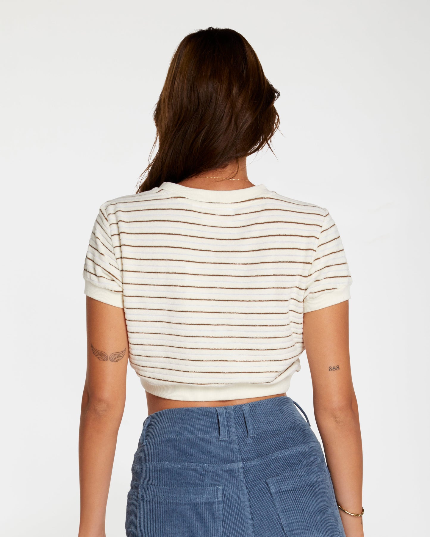 Women's Terry Tee (Cream/Brown)