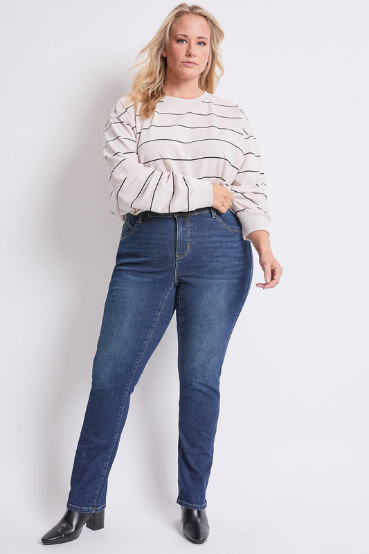 Women's Plus High Rise Curve Confidence WannaBettaButt Straight