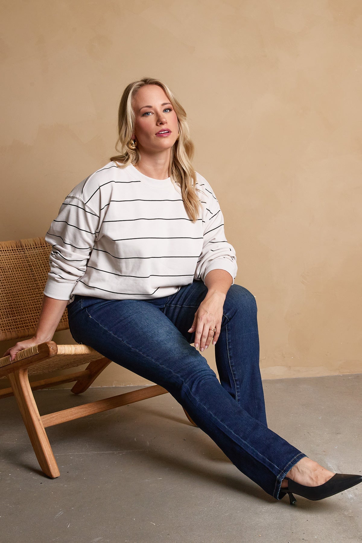 Women's Plus High Rise Curve Confidence WannaBettaButt Straight