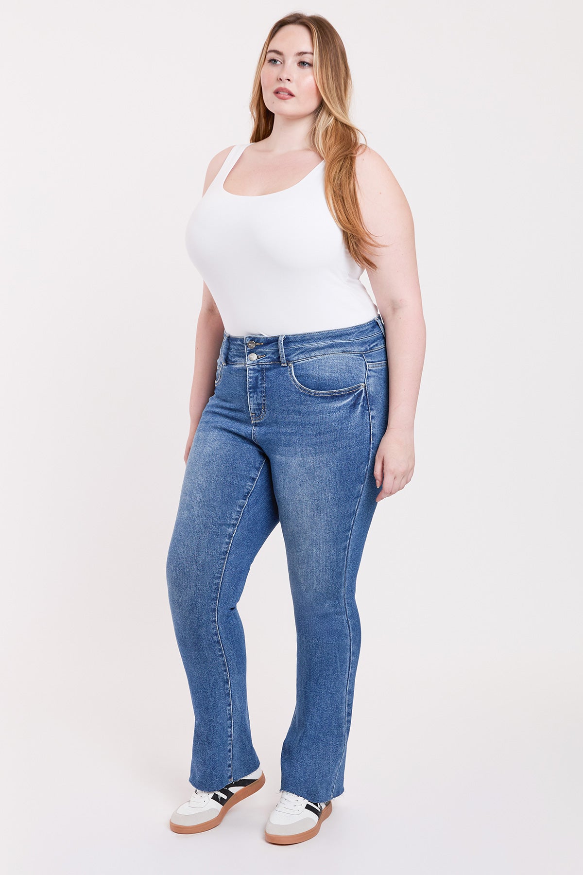 Women's Plus Premium Stretch High Rise Bootcut Jeans