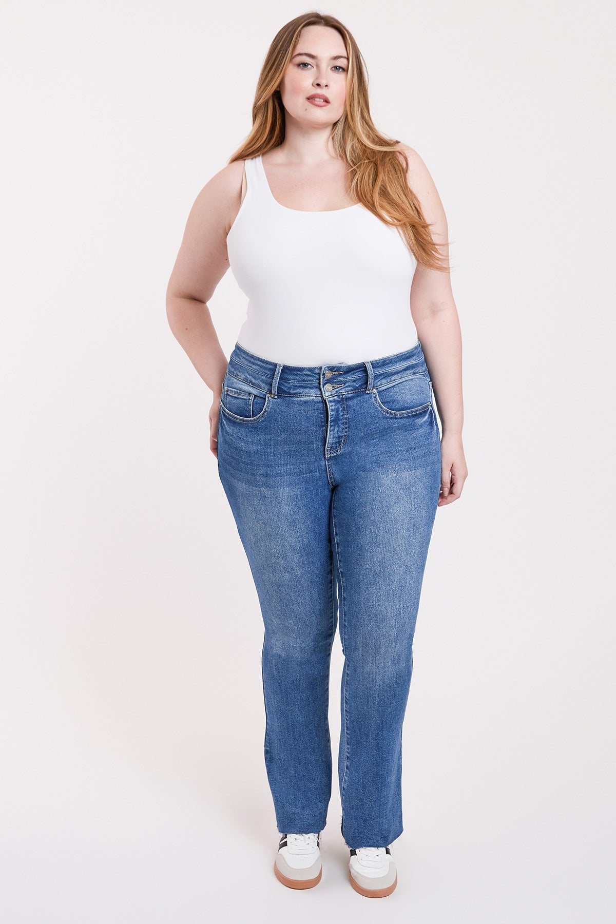 Women's Plus Premium Stretch High Rise Bootcut Jeans