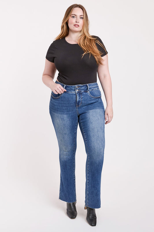 Women's Plus Premium Stretch Bootcut High Rise Jeans