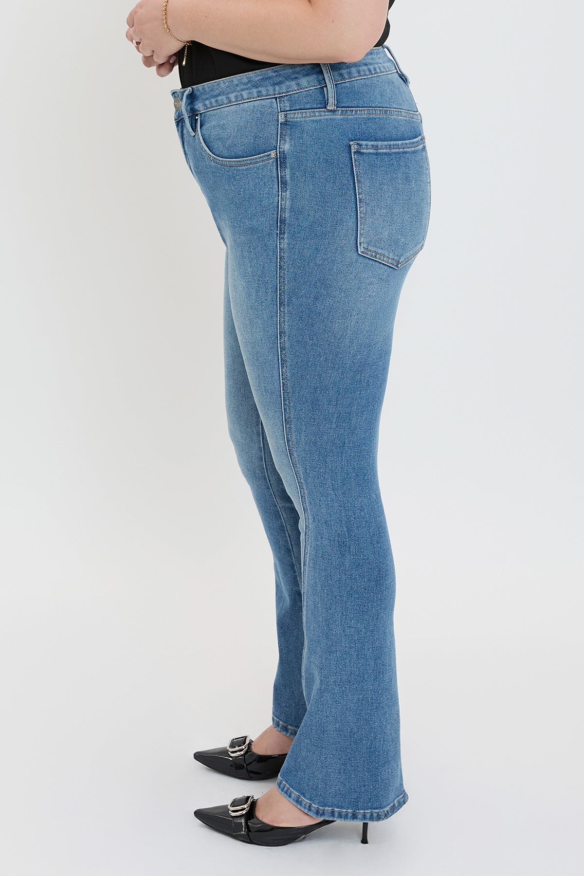 Women's Plus Curve Seam Flare Jeans