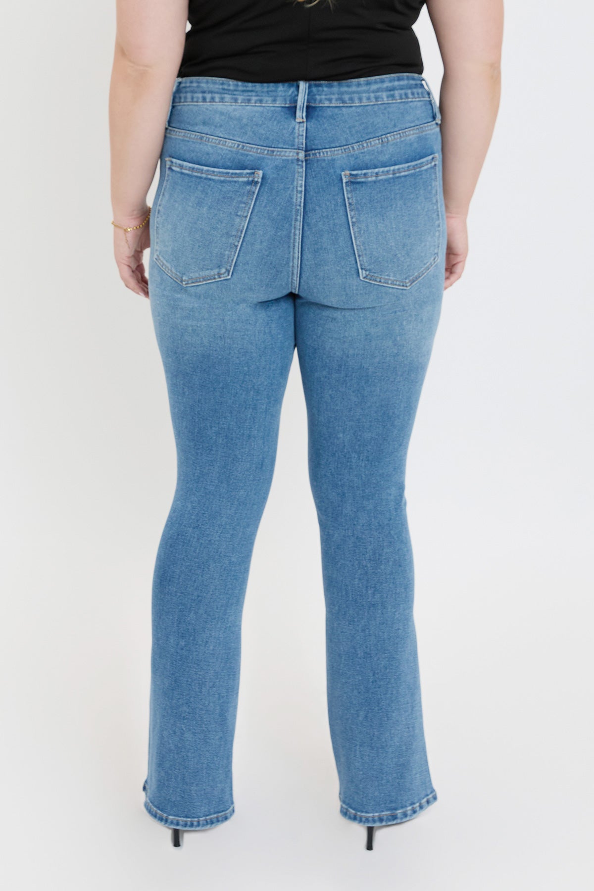 Women's Plus Curve Seam Flare Jeans