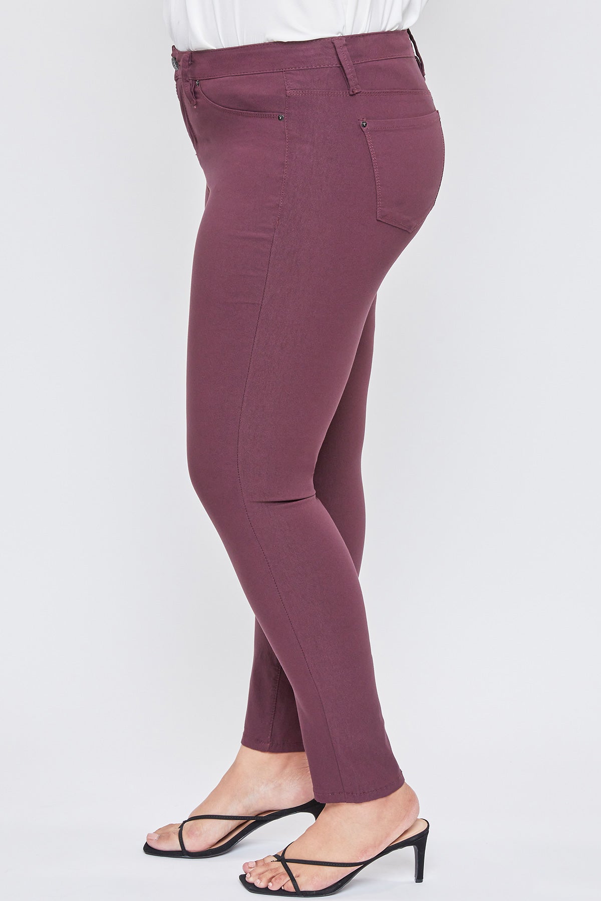 Women's Plus Size Hyperstretch  Skinny Pants, Plum