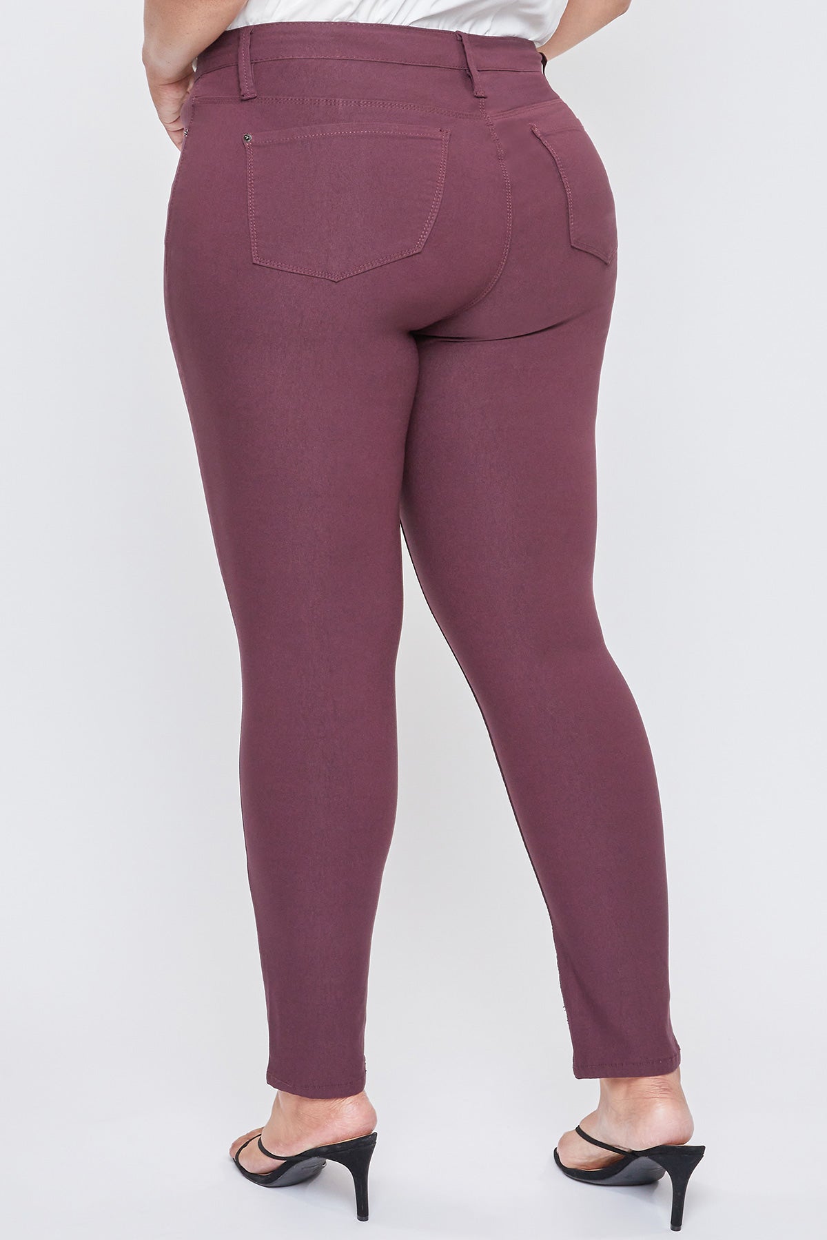 Women's Plus Size Hyperstretch  Skinny Pants, Plum
