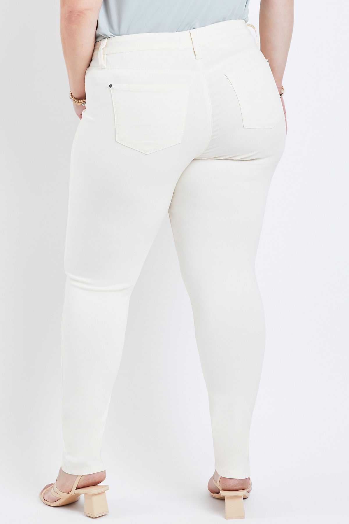Women's Plus Size Hyperstretch Skinny Pants, Milk Shake