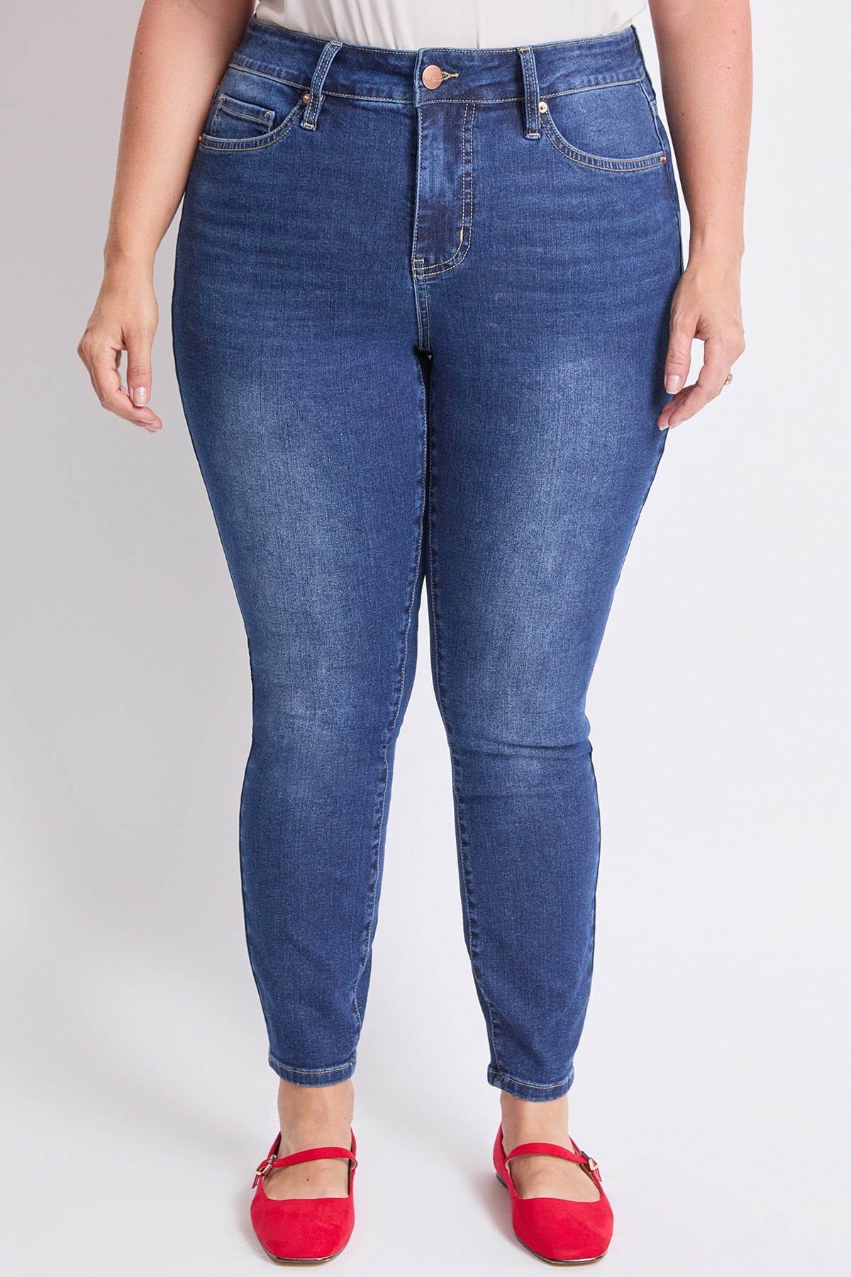 Women's Plus Basic 5 Pocket Skinny High Rise Jeans
