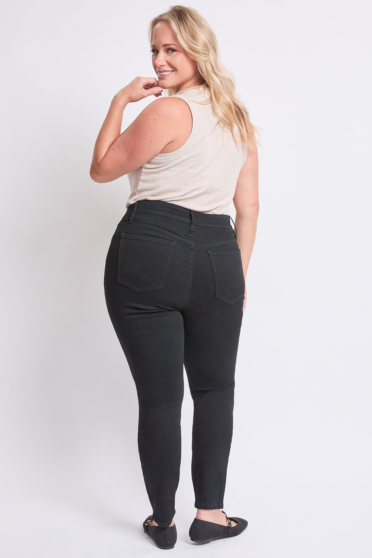 Women's Plus High Rise Basic 5 Pocket Skinny Jeans