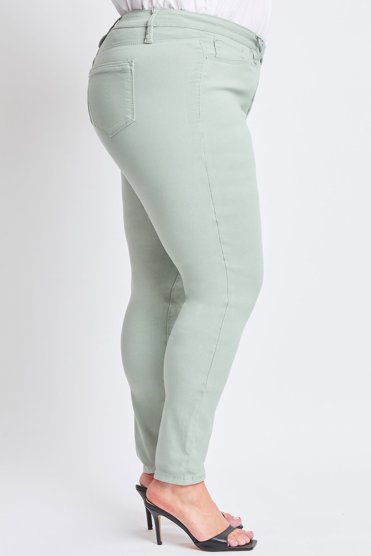 Women's Plus Size Hyperstretch Tummy Control Skinny Pants, Aloe