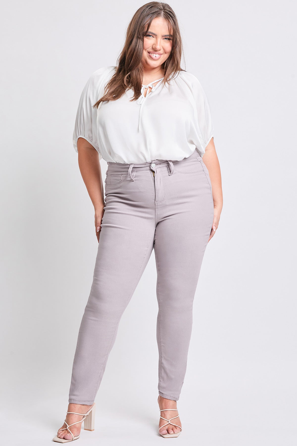 Women's Plus Size Hyperstretch Tummy Control Skinny Pants, Iris