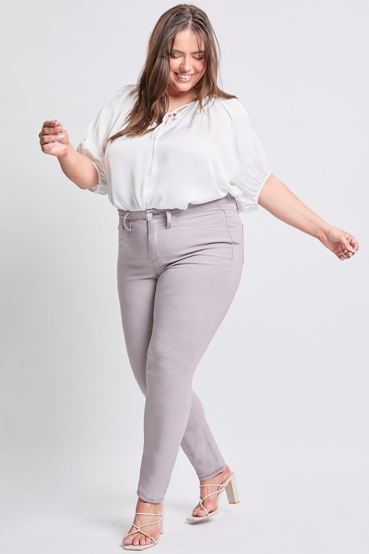 Women's Plus Size Hyperstretch Tummy Control Skinny Pants, Iris