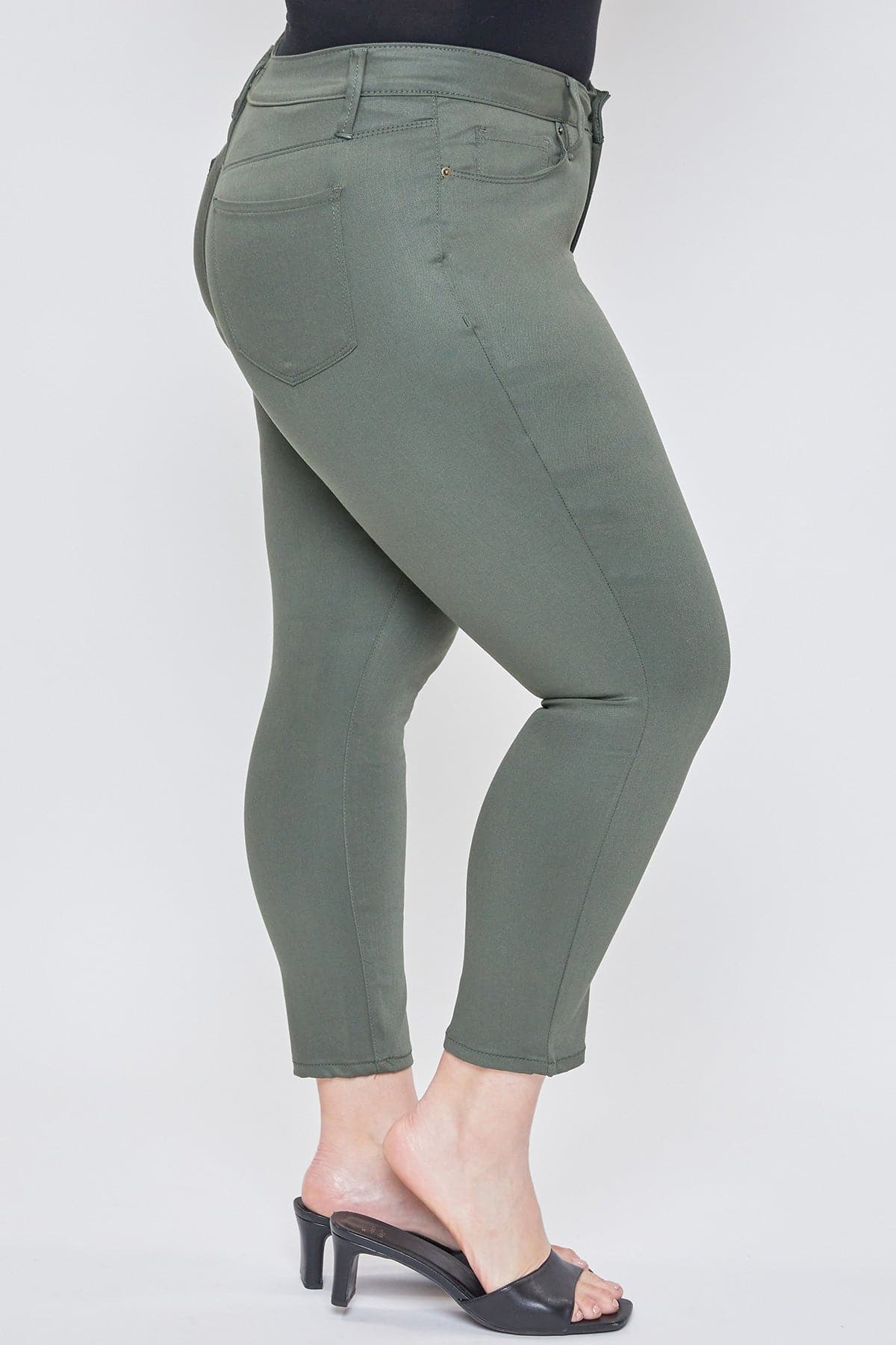 Women's Plus Size Hyperstretch Ankle Pants, Olive