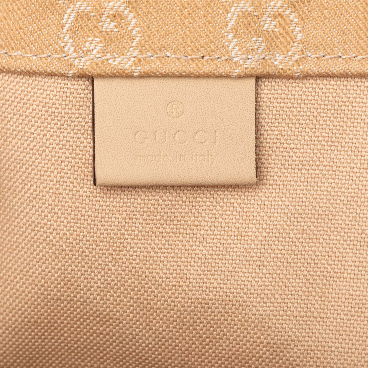 Tote Bag Ophidia Denim Beige (Pre-Owned)