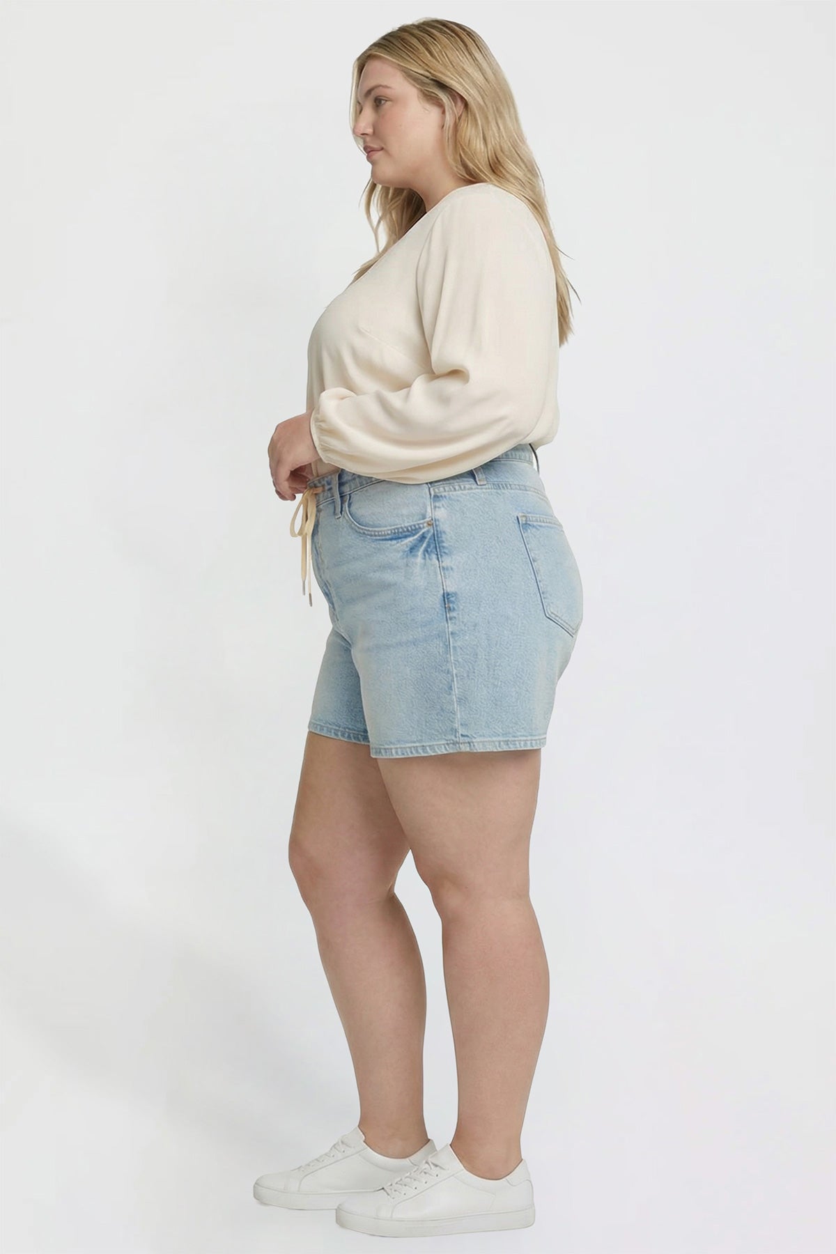 Women's Plus Luxe Tie Front Shorts