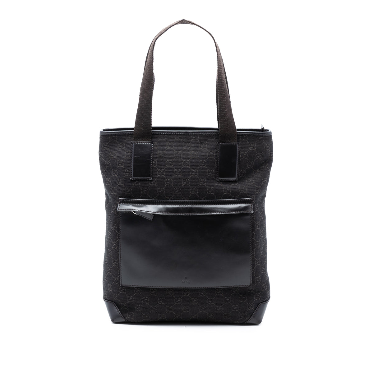 Tote Bag GG Denim Brown (Pre-Owned)