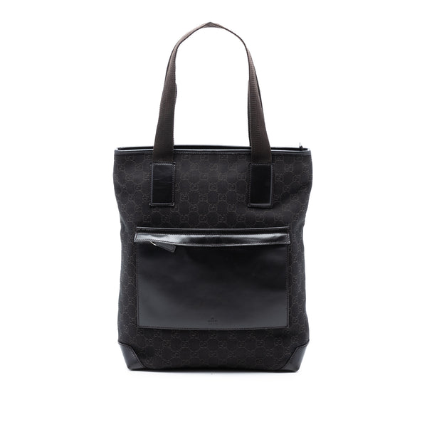Tote Bag GG Denim Brown (Pre-Owned)