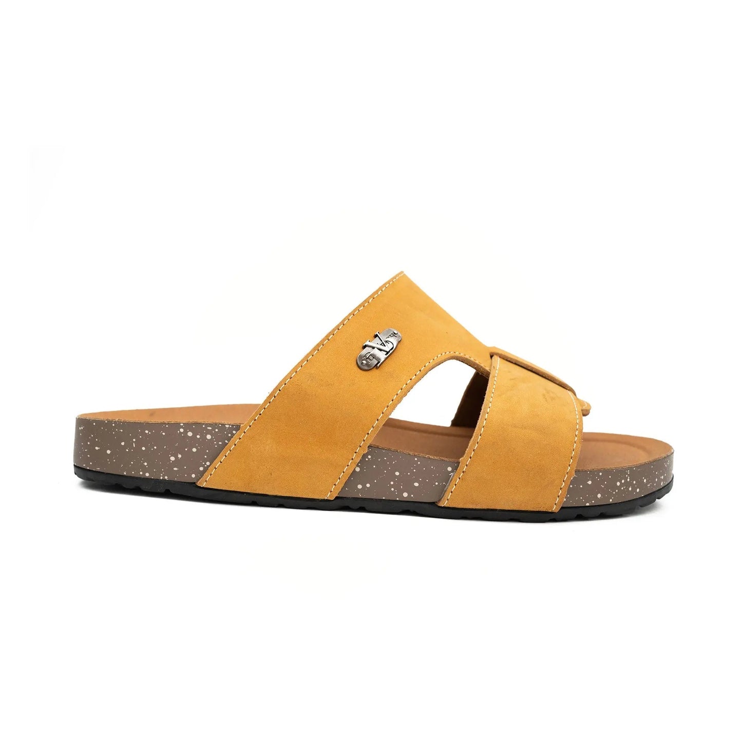 Yellow Double - Strap Slide Sandals