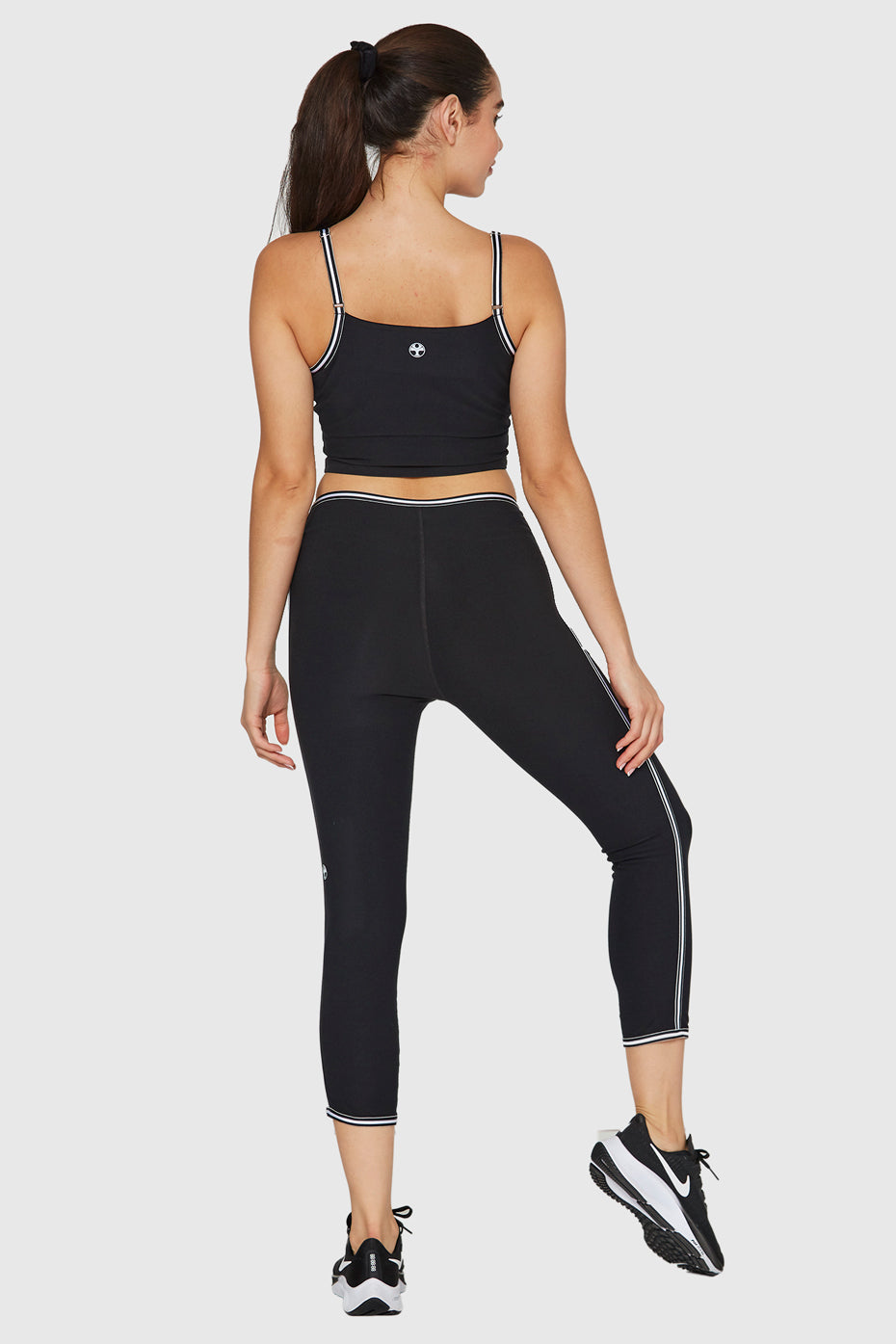 Bias Stripe Crop Top Made in USA