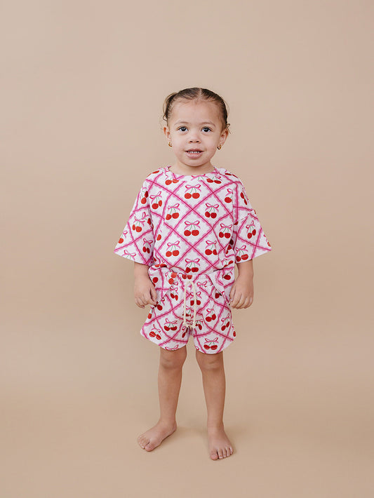 Shorts Set | Cherry Bow