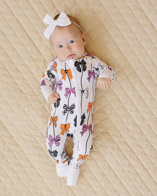 Bamboo Zip Romper | Spooky Bows