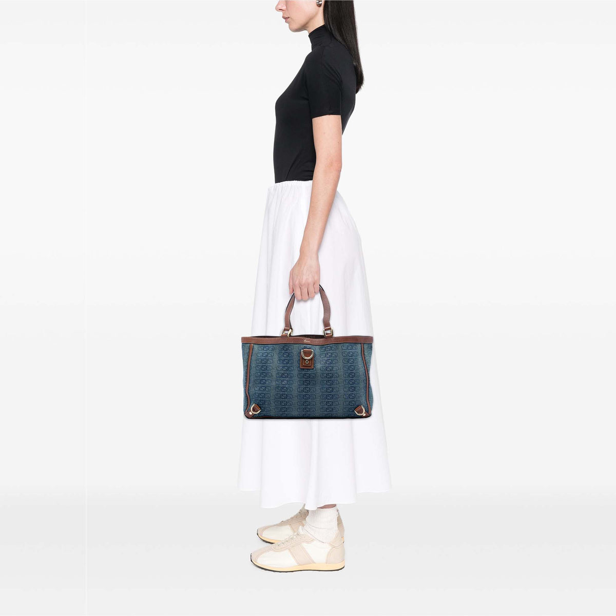 Tote Bag Abbey D-Ring Denim (Pre-Owned)