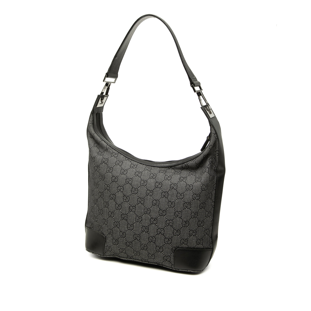 Shoulder Bag GG Denim Black (Pre-Owned)