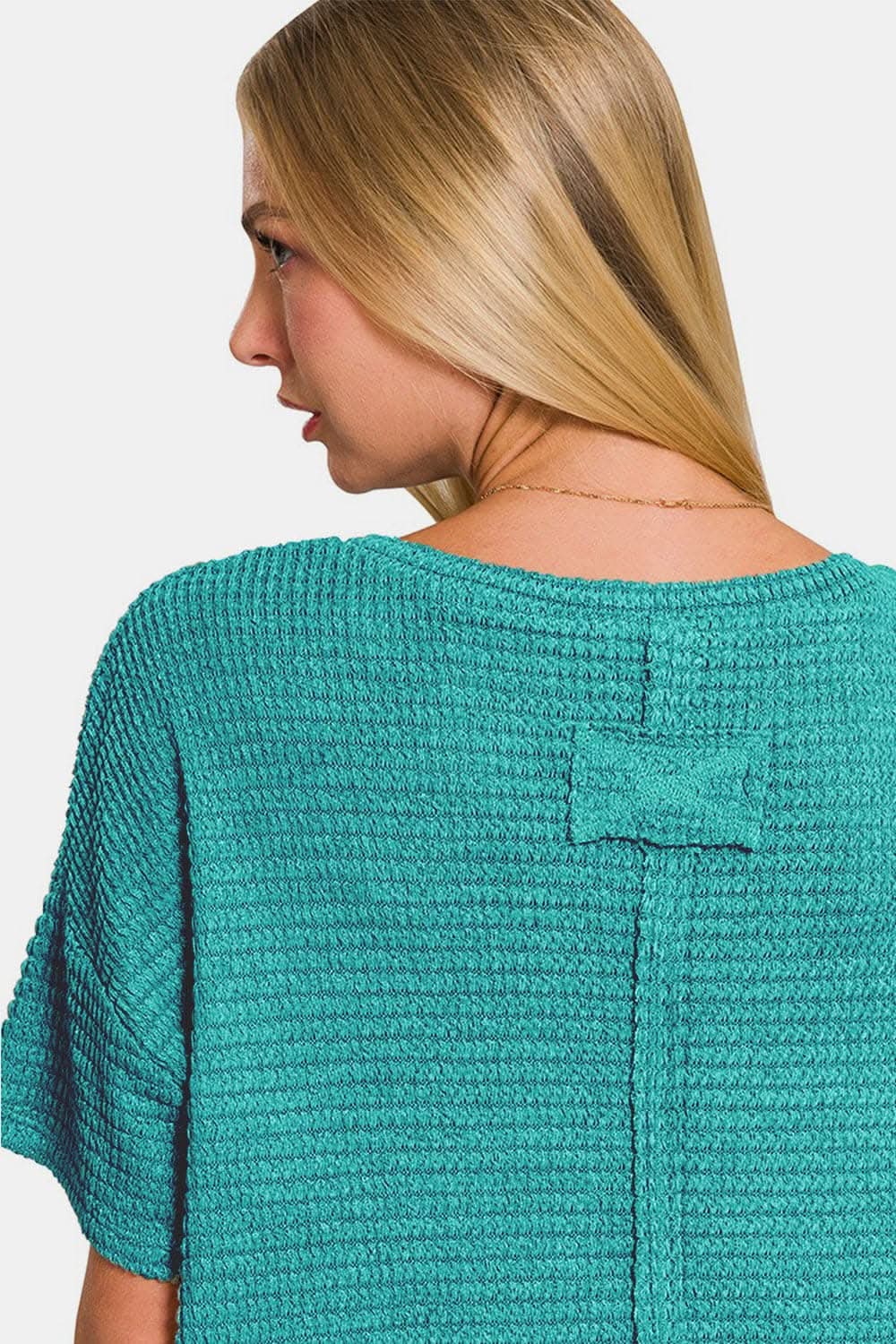 Top - Jacquard Knit Drop Shoulder - Relaxed Fit