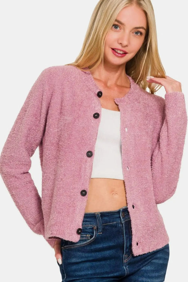 Cardigan - Lightweight Long Sleeve - Knit Layering Essential