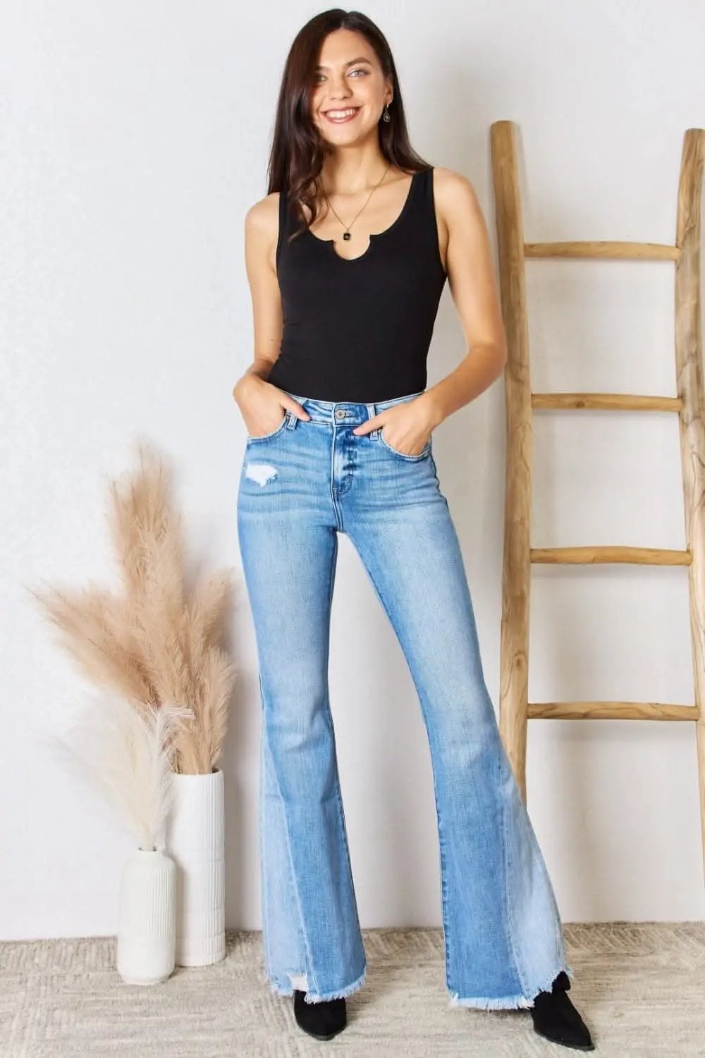 Trendsi Zenana sleek notched bodysuit