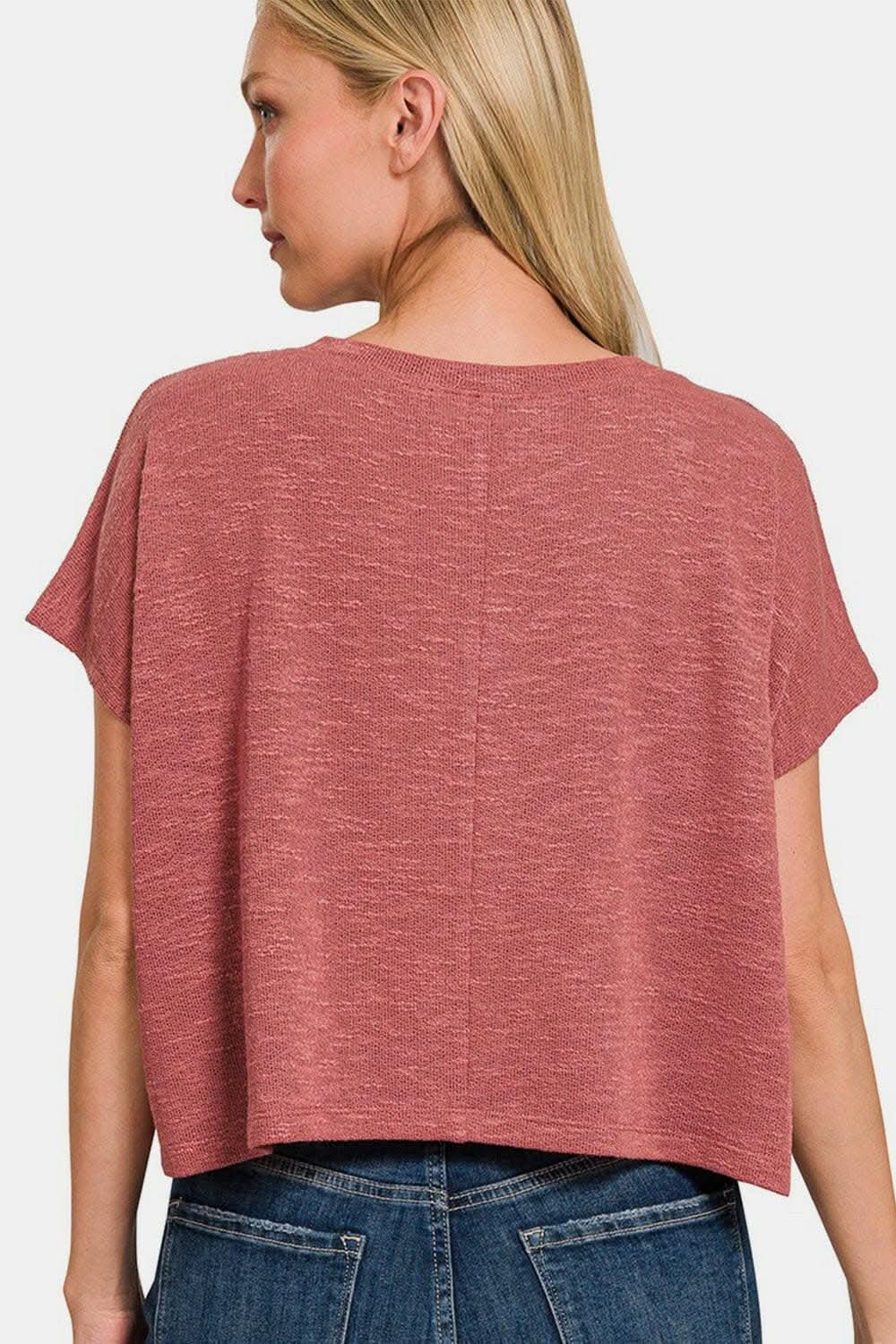 Trendsi just arrived - Zenana v-neck cropped t-shirt
