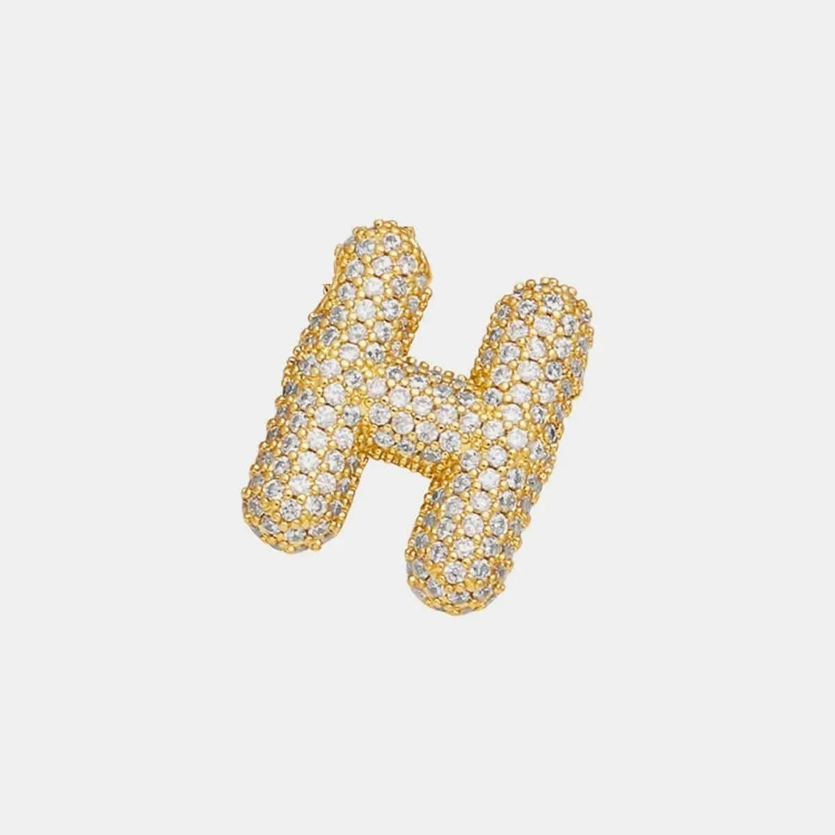 Trendsi Necklaces - Zircon gold letter charm pendant