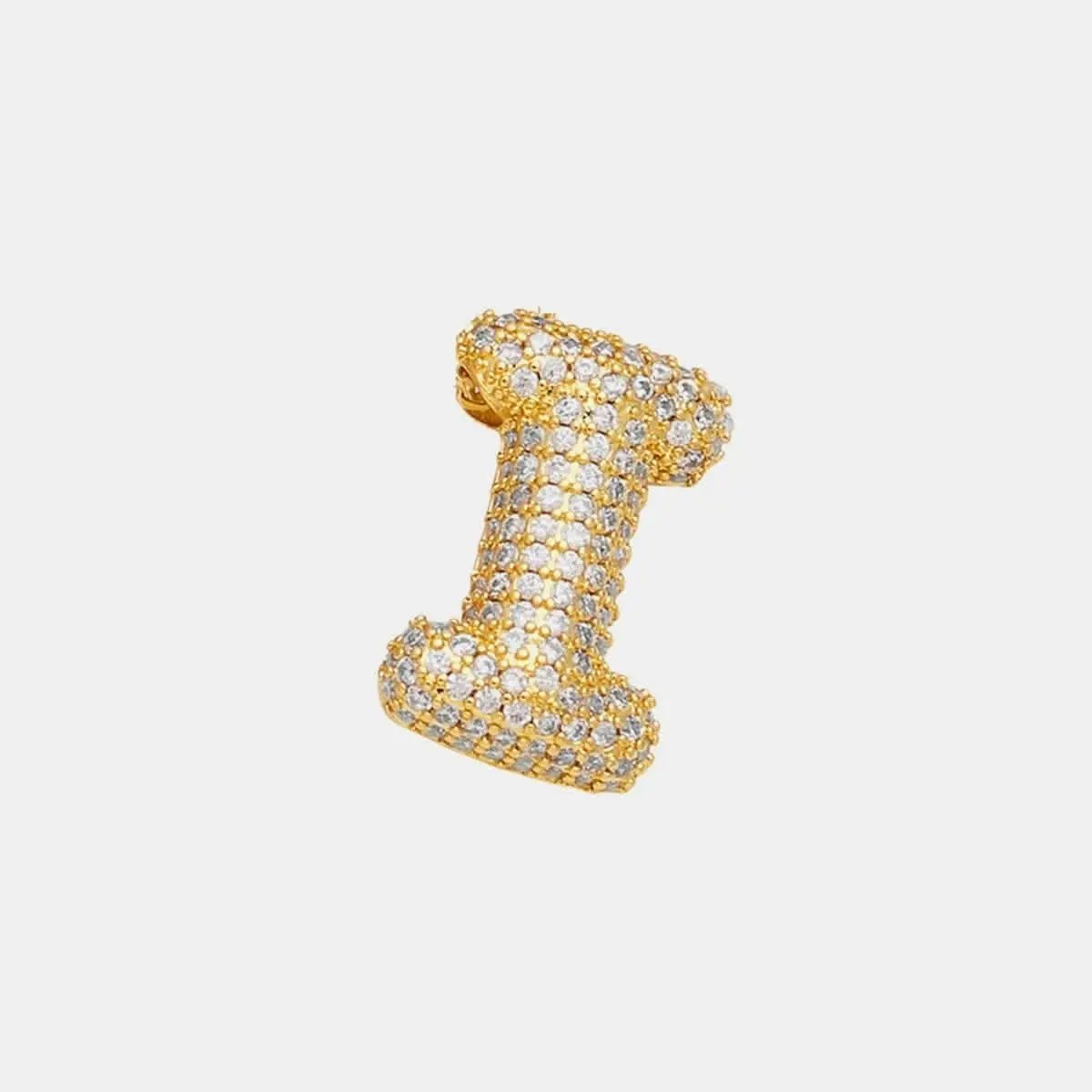 Trendsi Necklaces - Zircon gold letter charm pendant