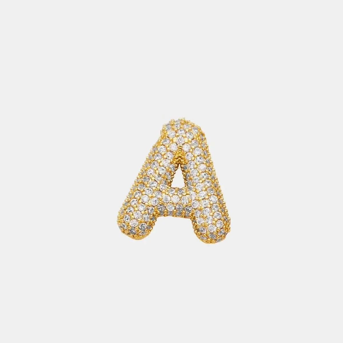 Trendsi Necklaces - Zircon gold letter charm pendant