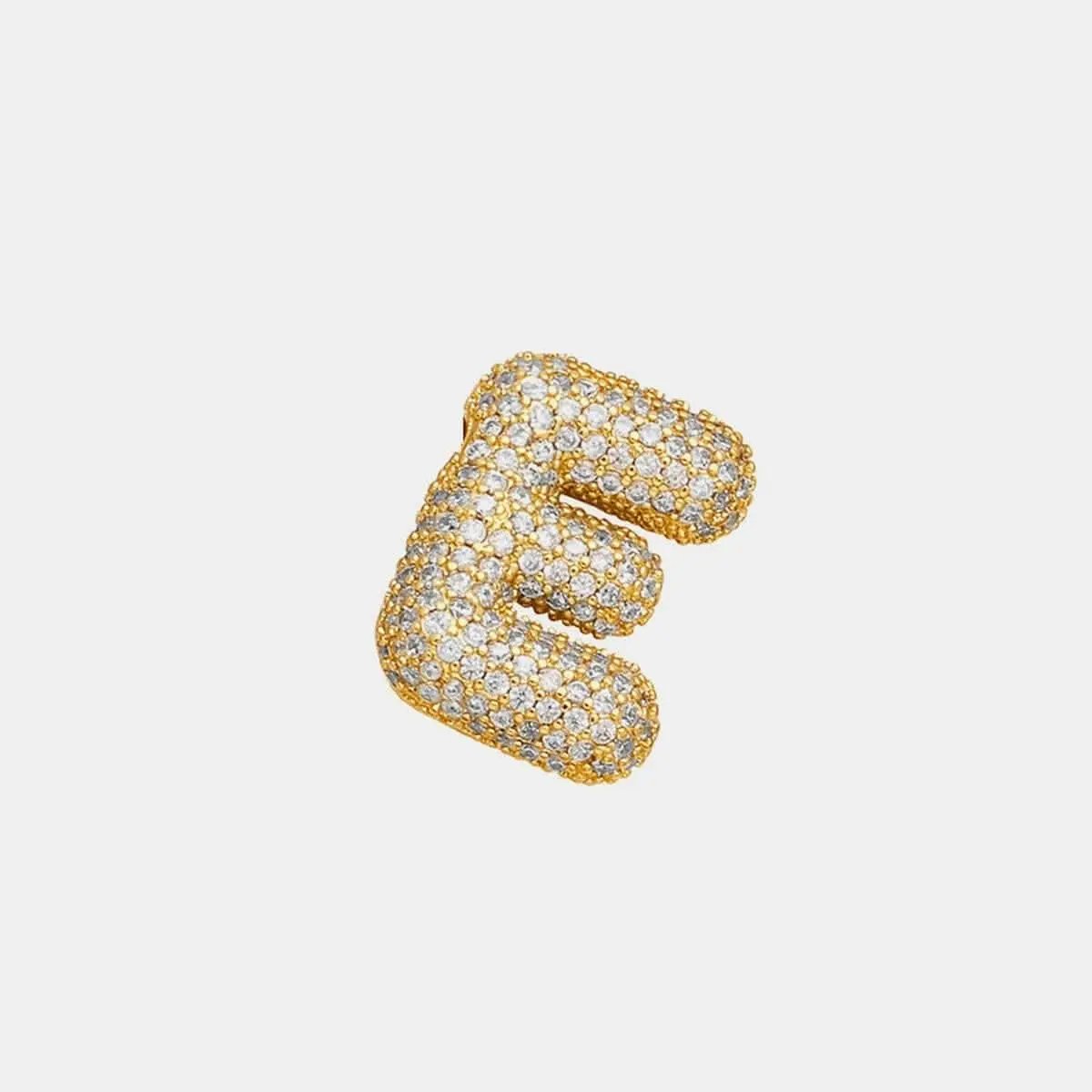 Trendsi Necklaces - Zircon gold letter charm pendant