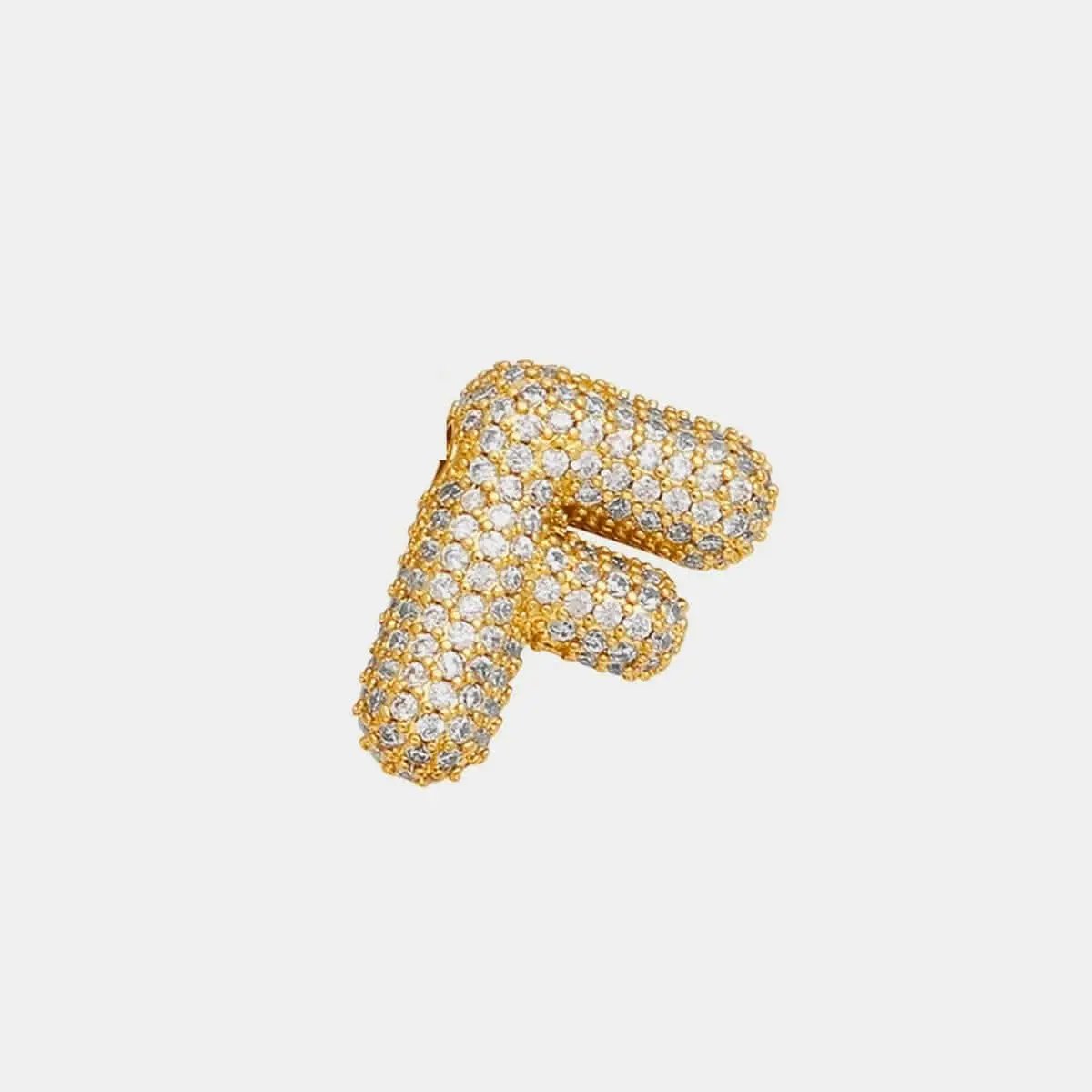 Trendsi Necklaces - Zircon gold letter charm pendant