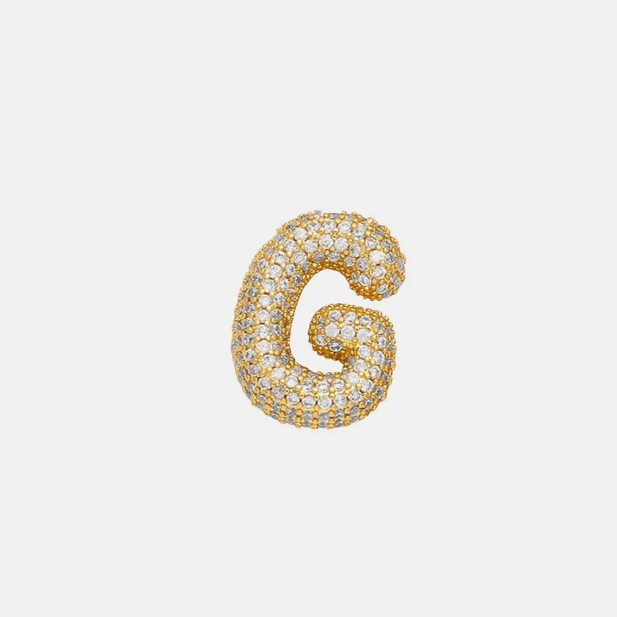 Trendsi Necklaces - Zircon gold letter charm pendant