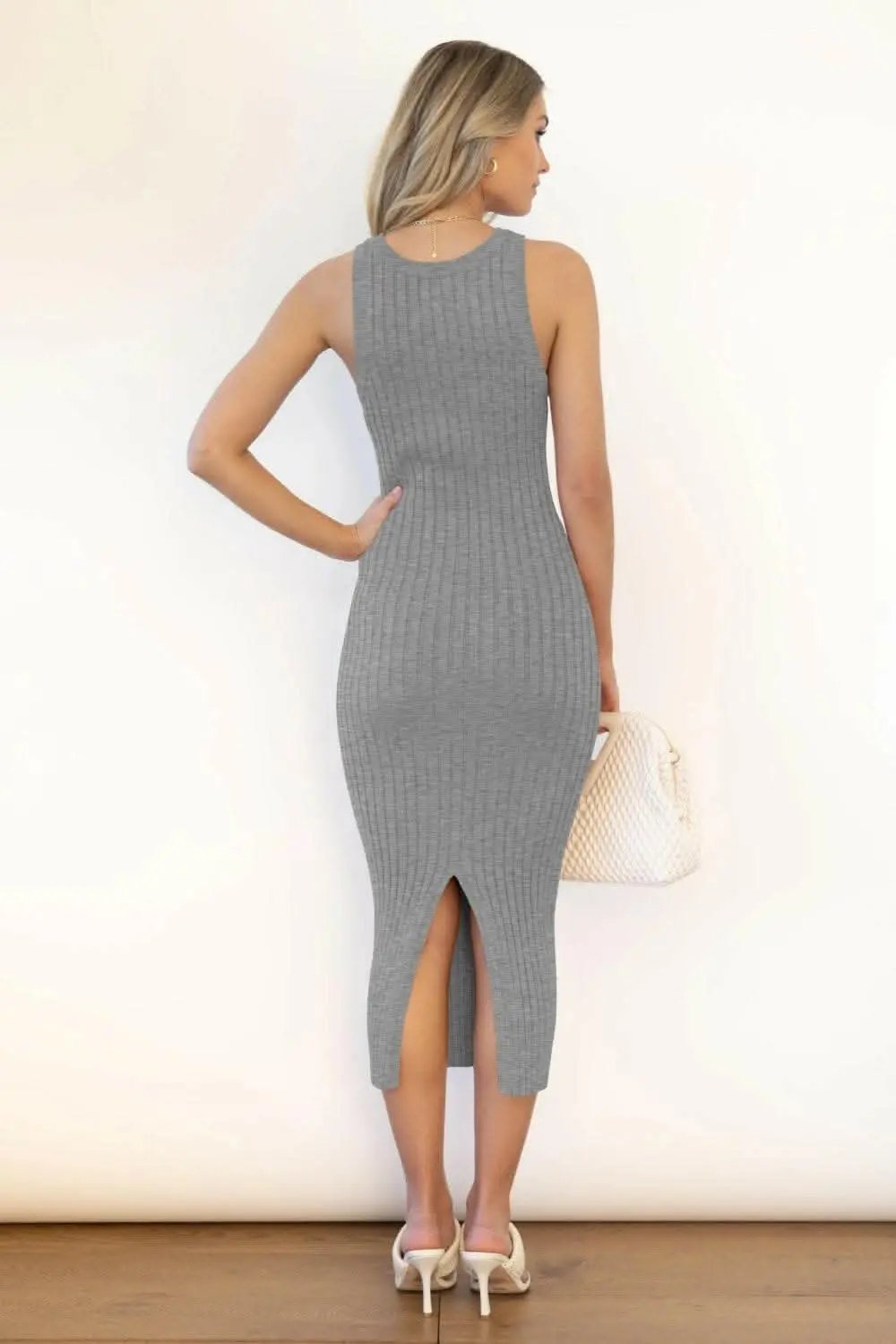 Trendsi Chic ribbed sleeveless dress