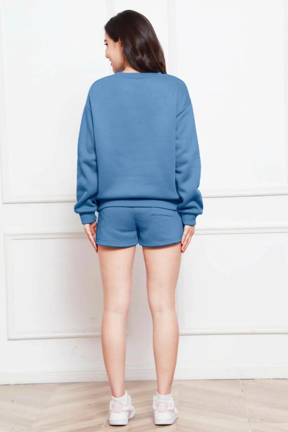 Trendsi Cozy sweatshirt and shorts set