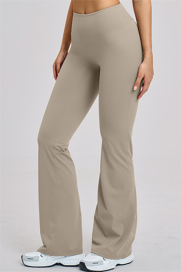 The Zestful Long Sleeve Crop Top Flared Leggings 2-Piece Set
