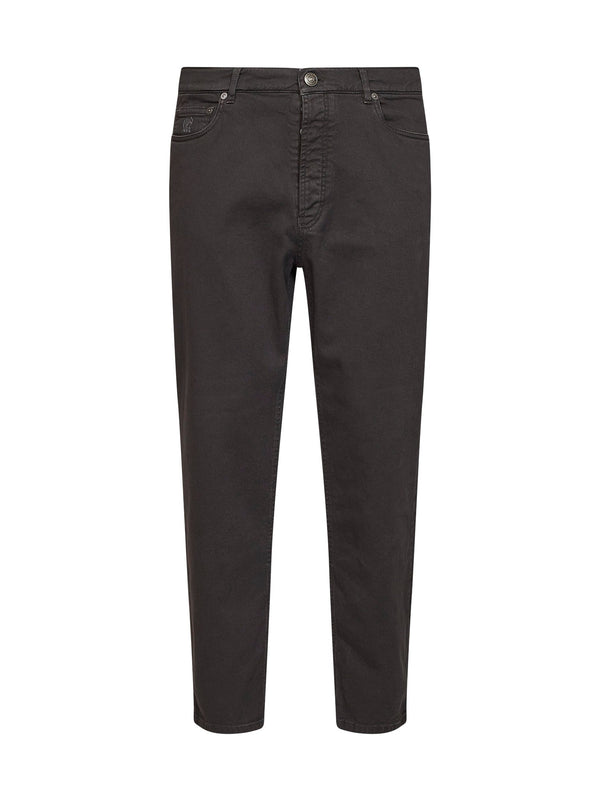 Jeans Dark Brown Garment-Dyed