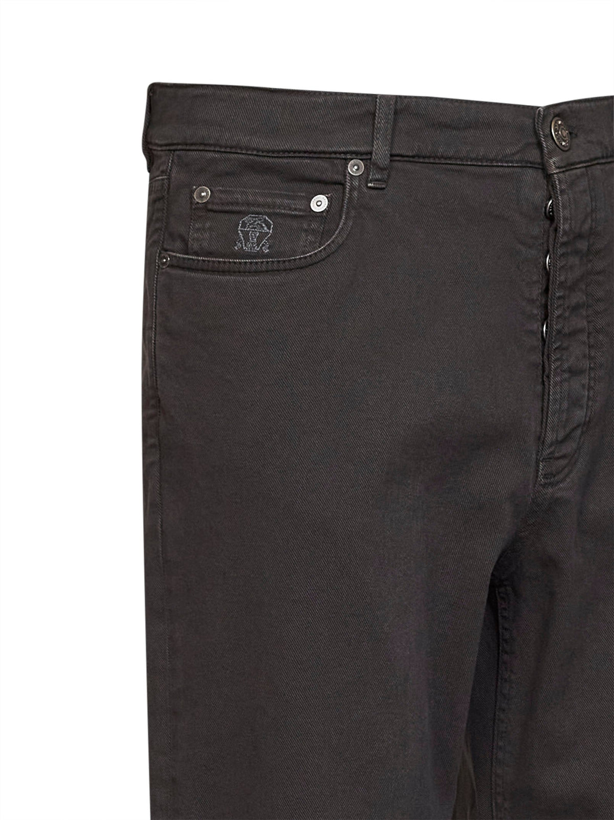 Jeans Dark Brown Garment-Dyed