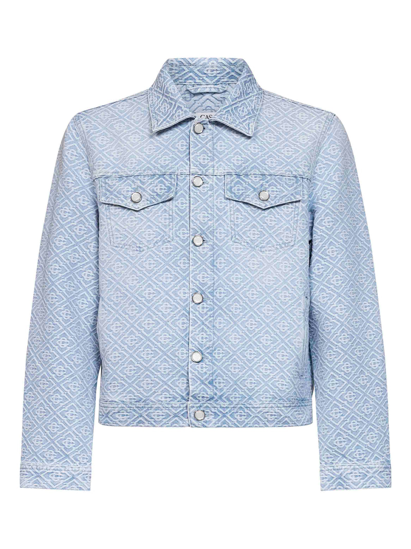 Casablanca Bomber Jacket Light Blue Denim