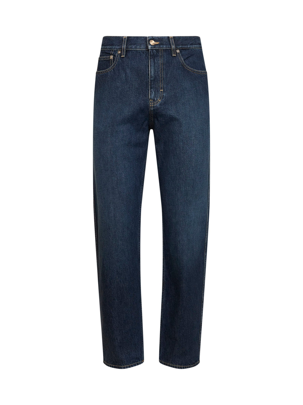 Slim-Fit Jeans in Blue Cotton Denim