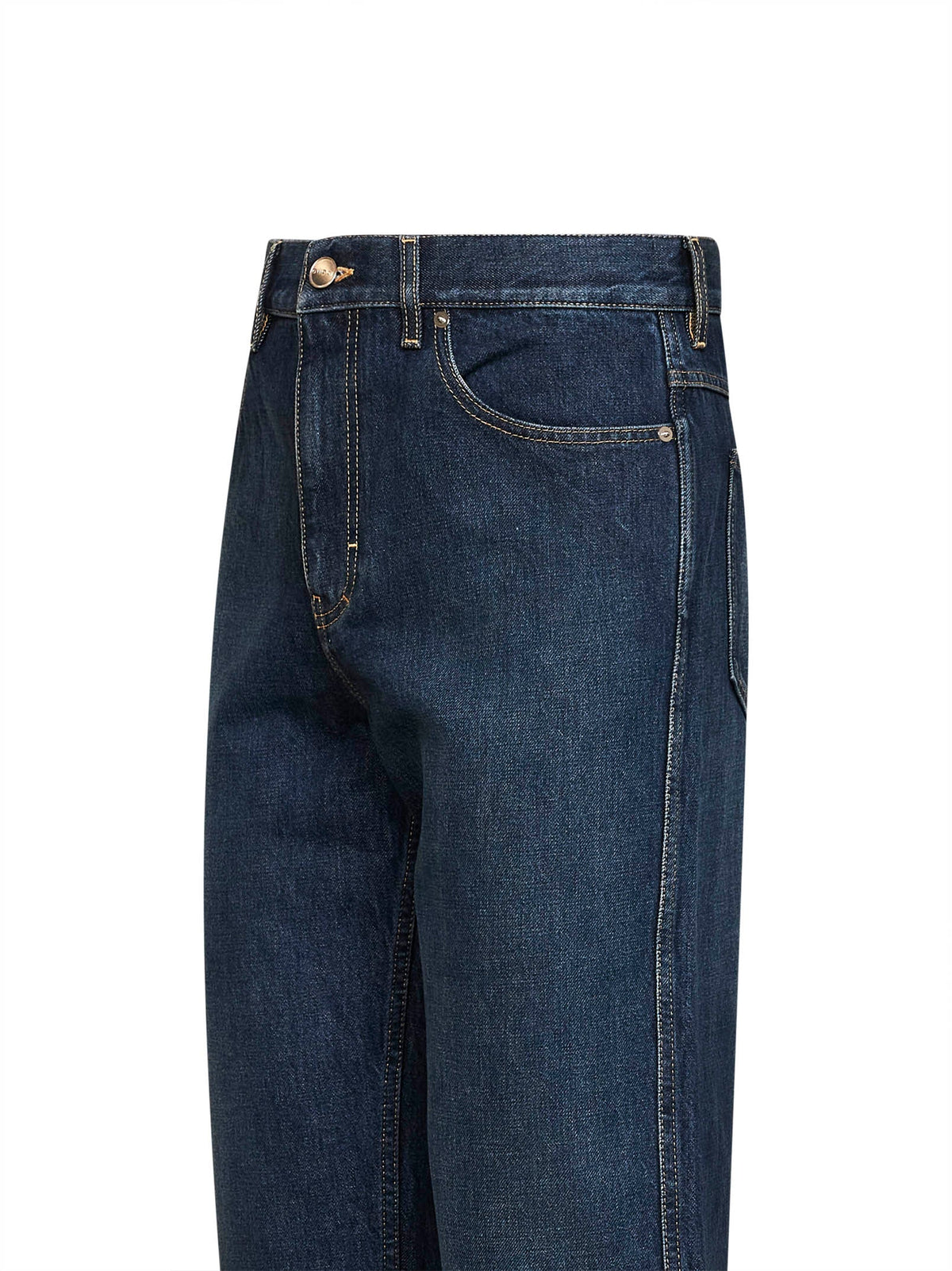 Slim-Fit Jeans in Blue Cotton Denim