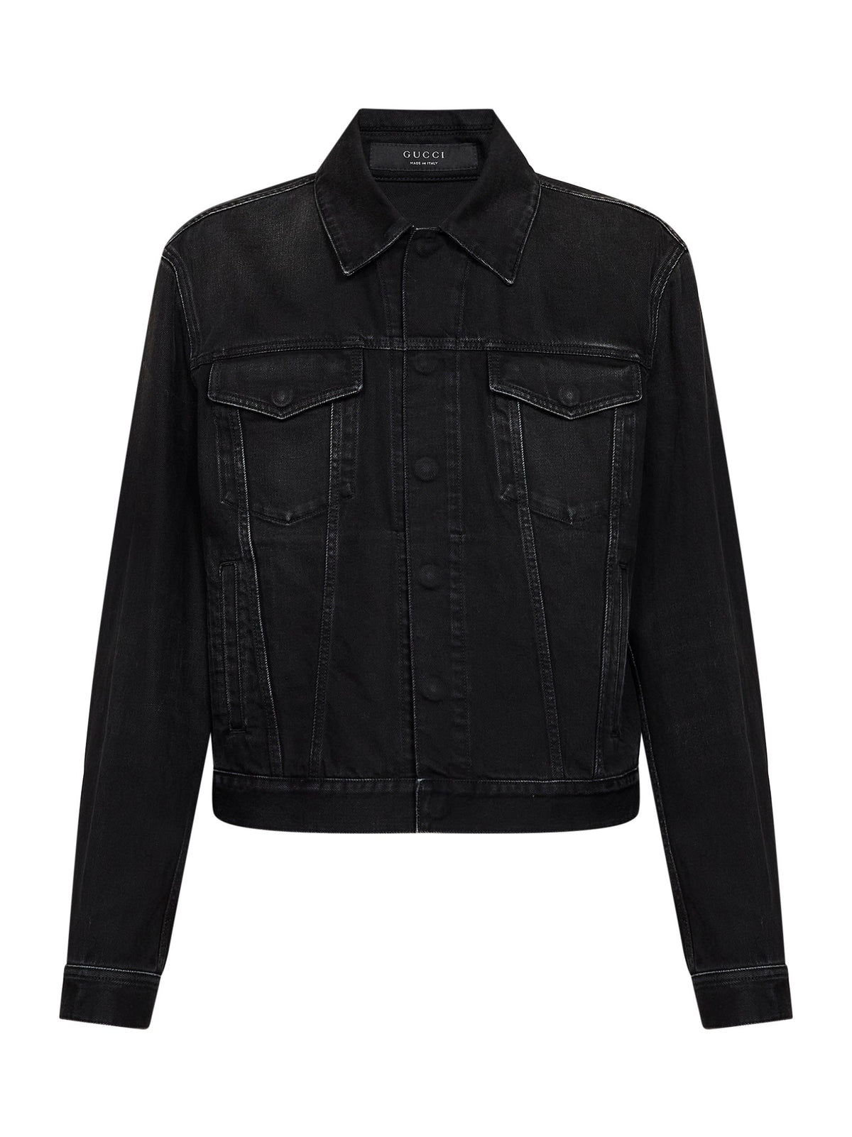 Denim Jacket Black Washed Cotton