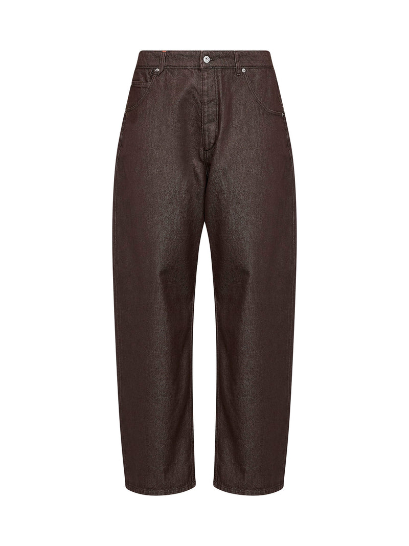 Curved-Leg Jeans Tempo Brown