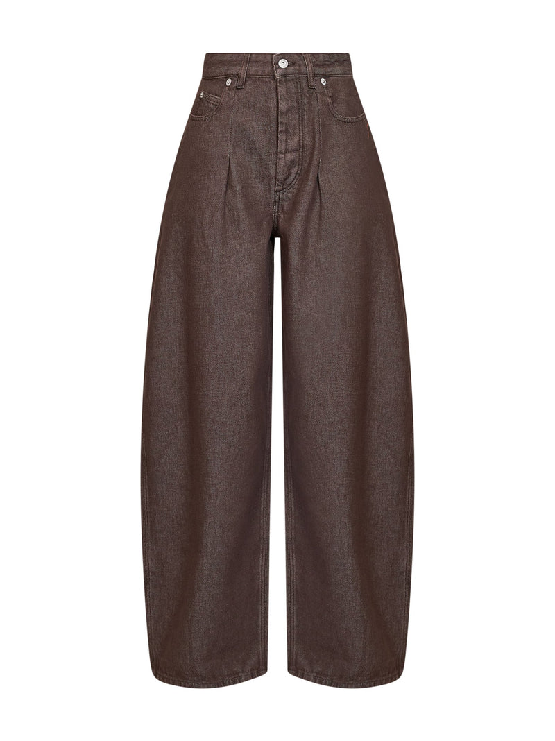 Jacquemus Curved Jeans the Ovalo De-Nîmes Brown