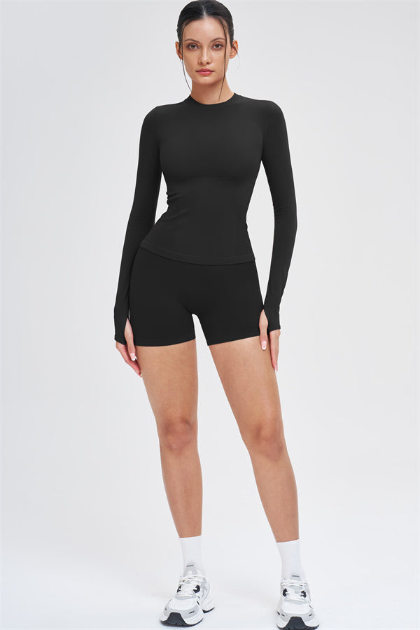 The Whim Long Sleeve T-shirt Shorts 2-Piece Set